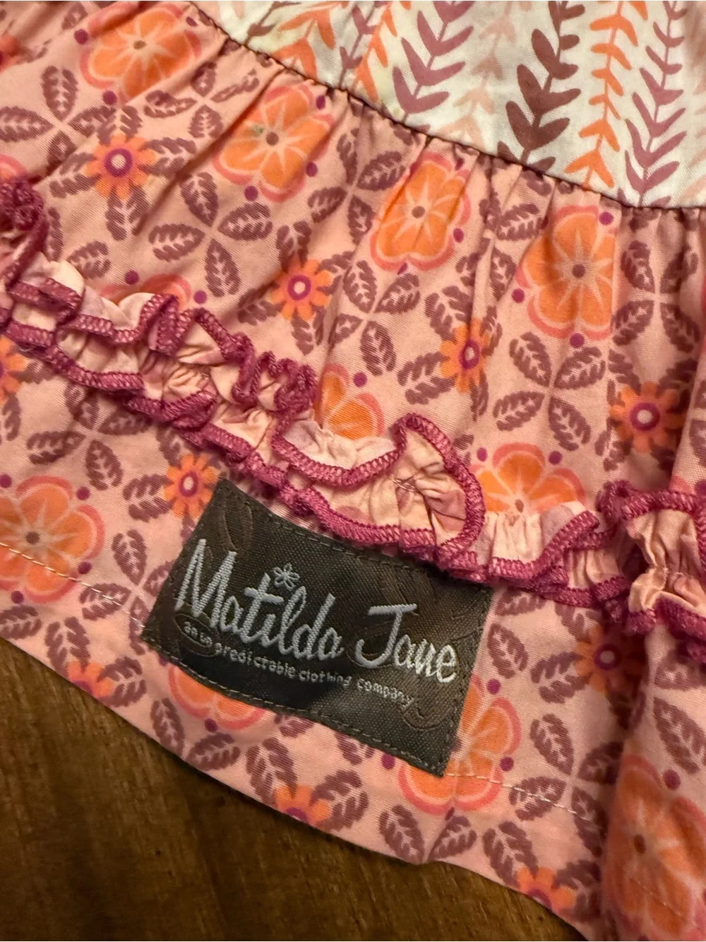 Matilda Jane Pink & Mint Floral Tiered Dress
